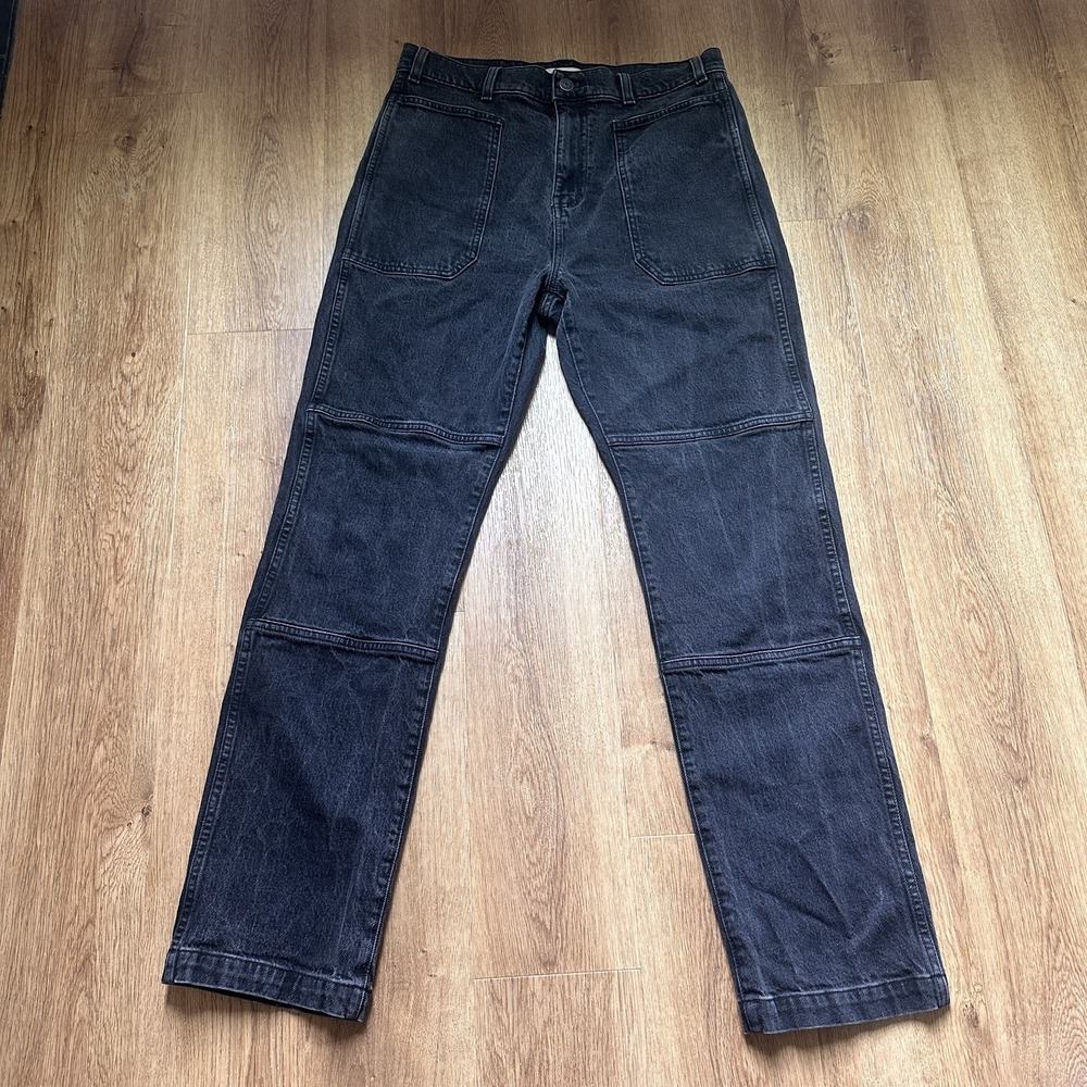 Madewell The‎ 90s Straight Utility Jeans In Washed Black